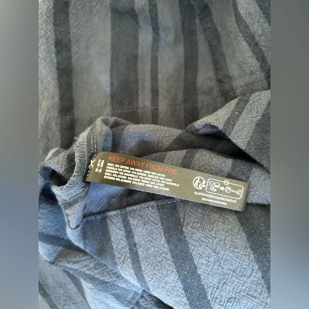 NWT Free People All for Sun Blue Striped Cotton Maxi Dress Small - Picture 13 of 13